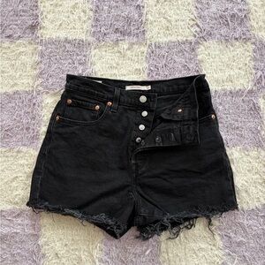 Levi's Black Jean Shorts for Women
